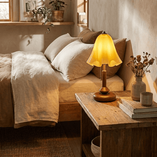 Bell Glass Table Lamp-Neutral Decor