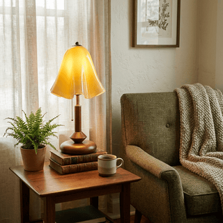 Bell Glass Table Lamp-Neutral Decor