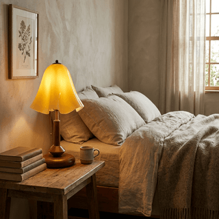 Bell Glass Table Lamp-Neutral Decor