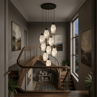 Pavilion Alabaster Cluster Chandelier-Neutral Decor