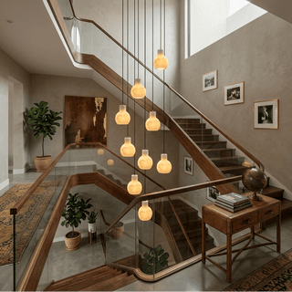 Bell Jar Alabaster Cluster Chandelier-Neutral Decor