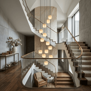 Pillow Alabaster Cluster Chandelier-Neutral Decor
