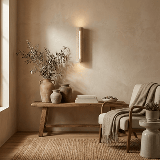 Slot Travertine Wall Sconce-Neutral Decor