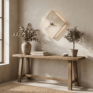 Compass Travertine Sconce-Neutral Decor