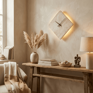 Compass Travertine Sconce-Neutral Decor