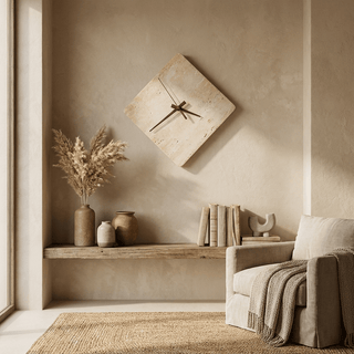 Compass Travertine Sconce-Neutral Decor
