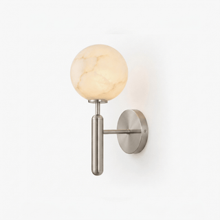 Globe Alabaster Wall Sconce-Neutral Decor