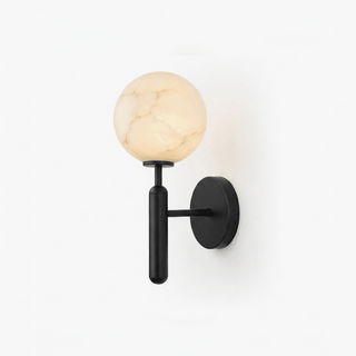 Globe Alabaster Wall Sconce-Neutral Decor