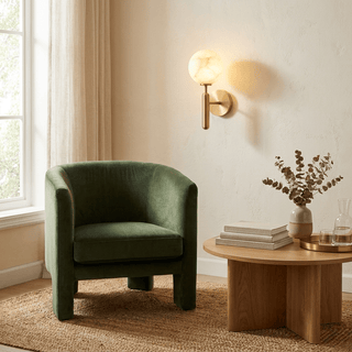 Globe Alabaster Wall Sconce-Neutral Decor