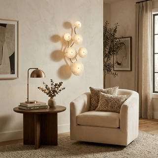 Cluster Alabaster Sconce-Neutral Decor