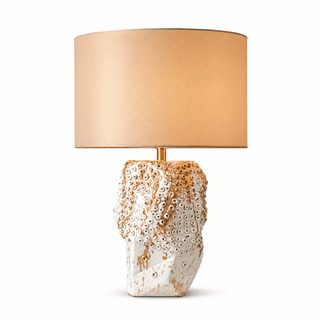 Ostreya Coral-Texture Ceramic Table Lamp-Neutral Decor