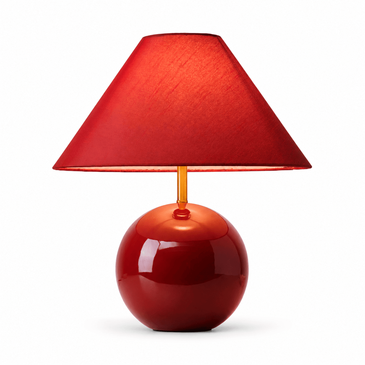 Cinabra Red Ceramic Table Lamp-Neutral Decor