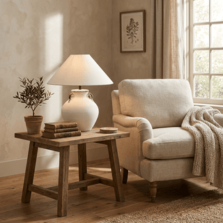 Calanca Ceramic Table Lamp-Neutral Decor