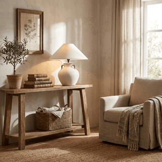 Calanca Ceramic Table Lamp-Neutral Decor