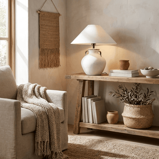 Calanca Ceramic Table Lamp-Neutral Decor