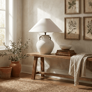 Calanca Ceramic Table Lamp-Neutral Decor