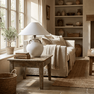 Calanca Ceramic Table Lamp-Neutral Decor