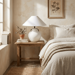 Calanca Ceramic Table Lamp-Neutral Decor