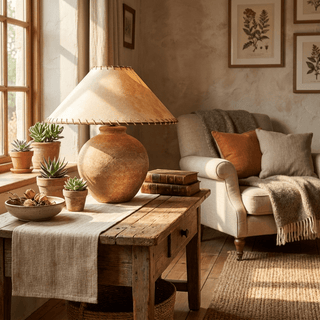 Cottura Terracotta Table Lamp-Neutral Decor
