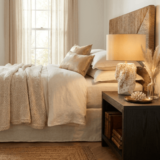 Ostreya Coral-Texture Ceramic Table Lamp-Neutral Decor
