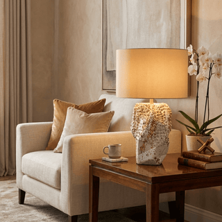 Ostreya Coral-Texture Ceramic Table Lamp-Neutral Decor