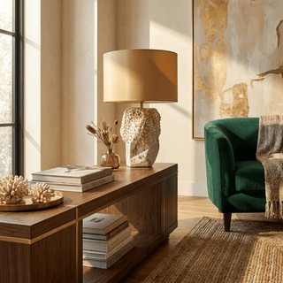 Ostreya Coral-Texture Ceramic Table Lamp-Neutral Decor
