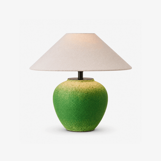 Prasina Green Ceramic Table Lamp-Neutral Decor