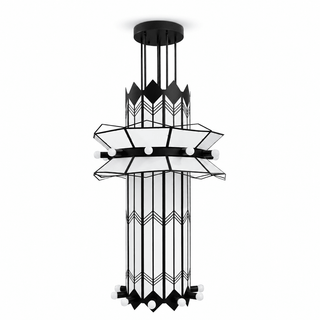 Rayonne Art Deco Pendant Chandelier-Neutral Decor
