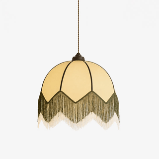 Velario Fringe Dome Pendant Light-Neutral Decor