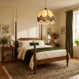 Velario Fringe Dome Pendant Light-Neutral Decor