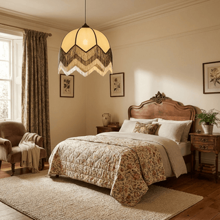 Velario Fringe Dome Pendant Light-Neutral Decor