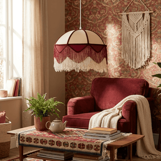 Cremisi Fringe Dome Pendant Light-Neutral Decor
