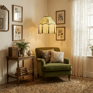 Prasina Beaded Fringe Pendant Light-Neutral Decor