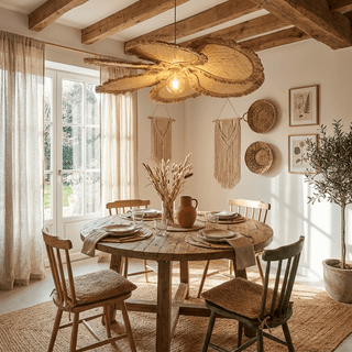 Sfrangia Raffia Pendant Lamp-Neutral Decor