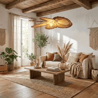 Sfrangia Raffia Pendant Lamp-Neutral Decor