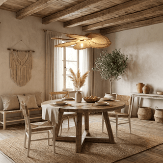 Sfrangia Raffia Pendant Lamp-Neutral Decor