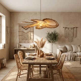 Sfrangia Raffia Pendant Lamp-Neutral Decor