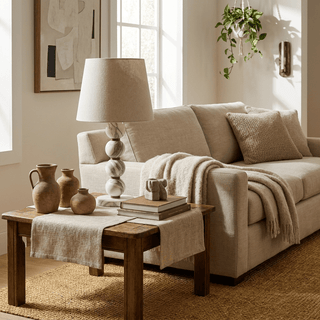 Marble Sphere Table Lamp-Neutral Decor