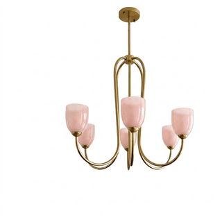 Tulip Gold Chandelier-Neutral Decor