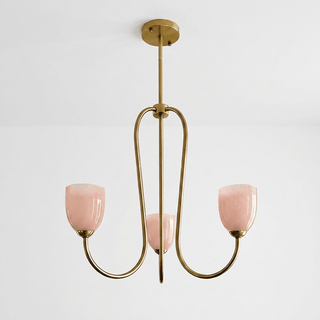 Tulip Gold Chandelier-Neutral Decor