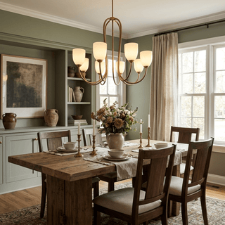 Tulip Gold Chandelier-Neutral Decor