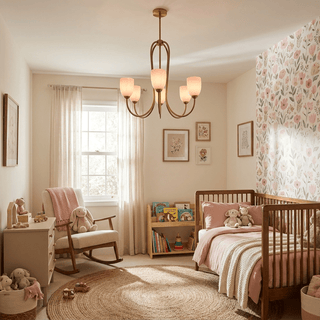 Tulip Gold Chandelier-Neutral Decor
