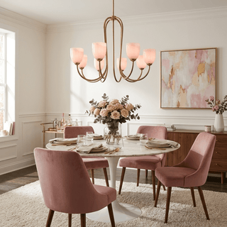 Tulip Gold Chandelier-Neutral Decor