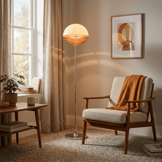 Dome Louver Floor Lamp-Neutral Decor