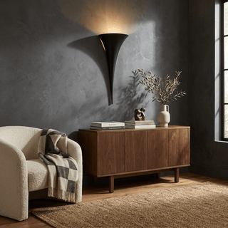 Torch Cone Wall Sconce-Neutral Decor