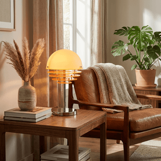 Dome Louver Table Lamp-Neutral Decor