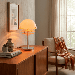 Dome Louver Table Lamp-Neutral Decor