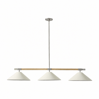 Linen Cone Linear Chandelier-Neutral Decor