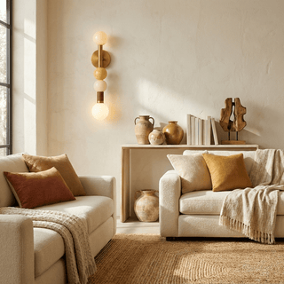 Stacked Sphere Wall Sconce-Neutral Decor