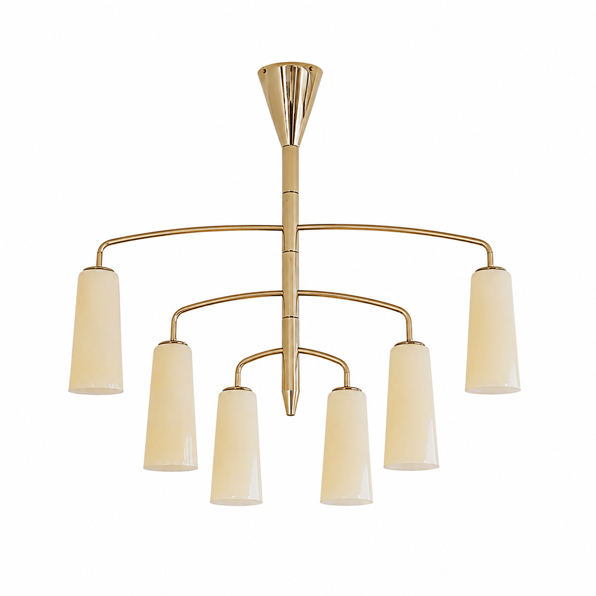 Spiral Tiered Chandelier-Neutral Decor
